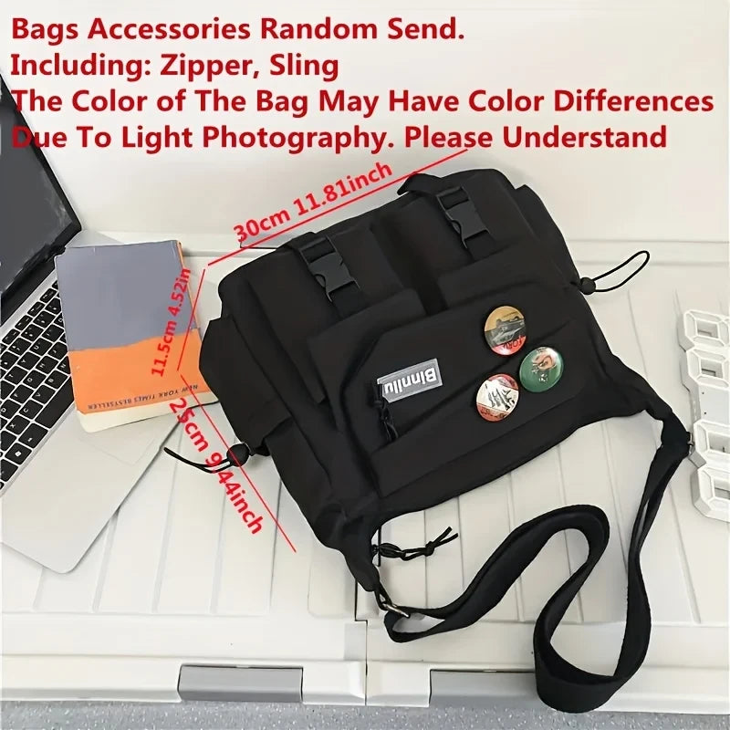 Nylon Messenger Bag