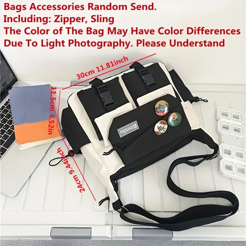 Nylon Messenger Bag