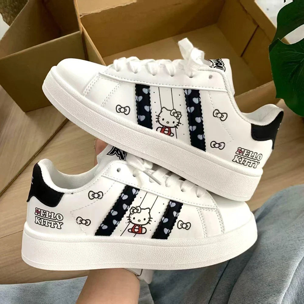 Hello Kitty Striped Platform Sneakers