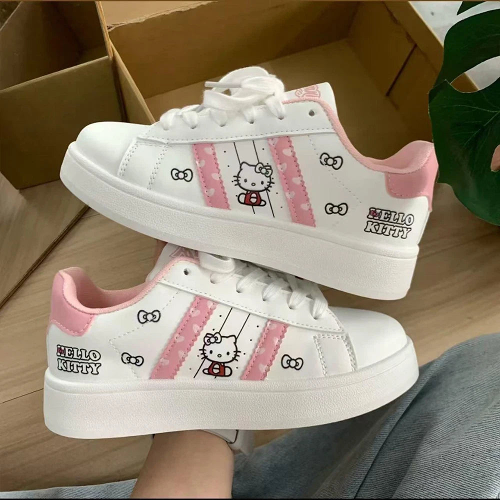 Hello Kitty Striped Platform Sneakers