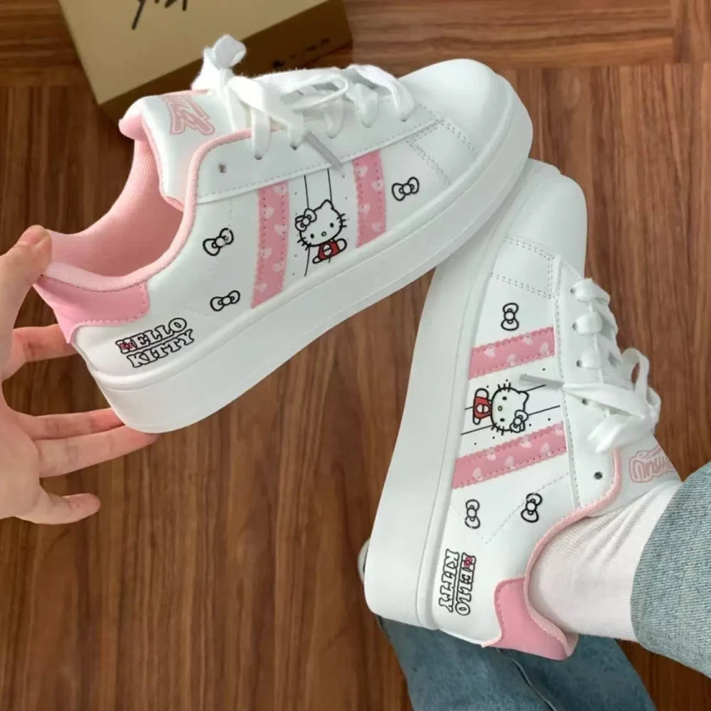 Hello Kitty Striped Platform Sneakers