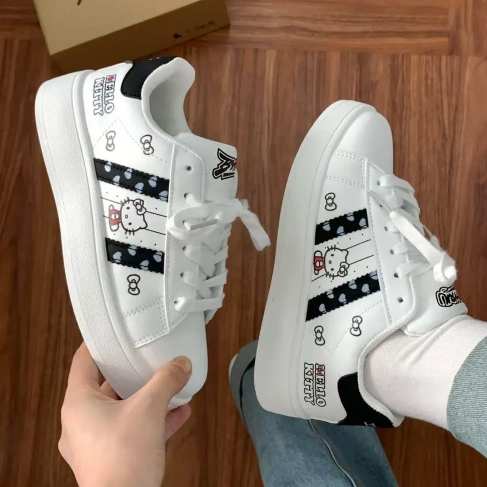 Hello Kitty Striped Platform Sneakers