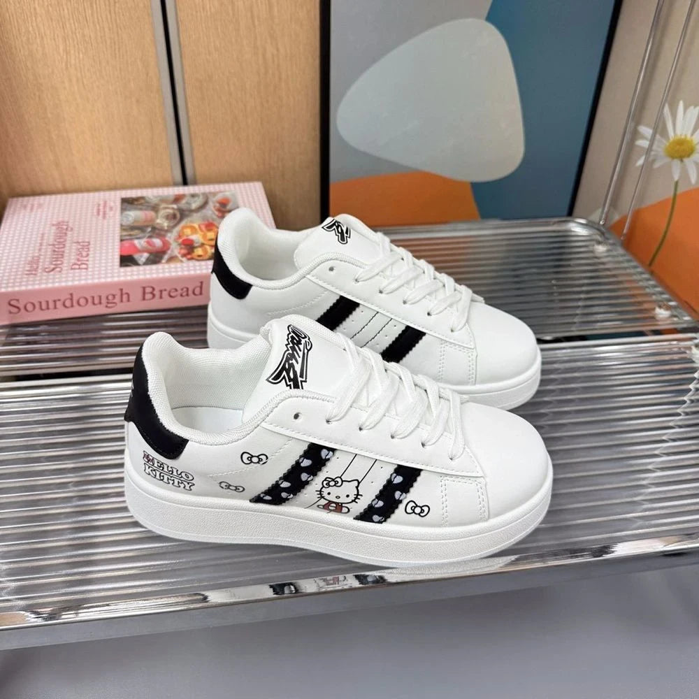 Hello Kitty Striped Platform Sneakers