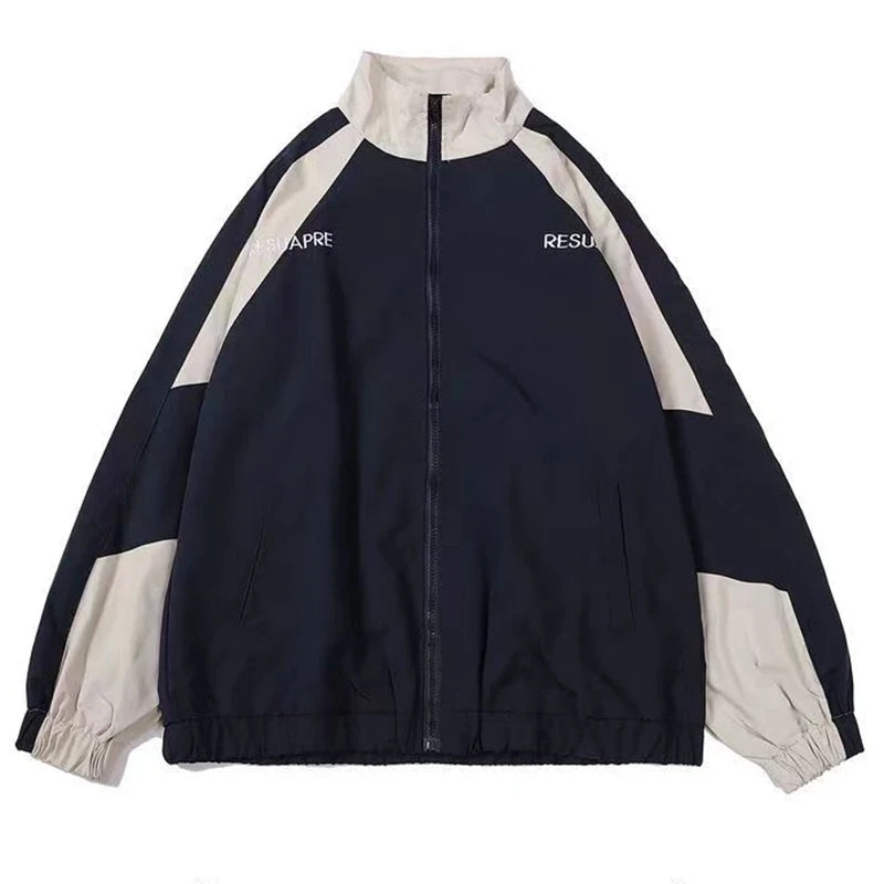 Reflective Stripe Windbreaker Jacket