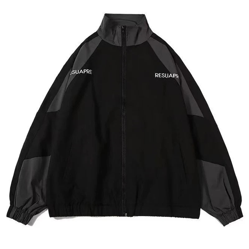Reflective Stripe Windbreaker Jacket