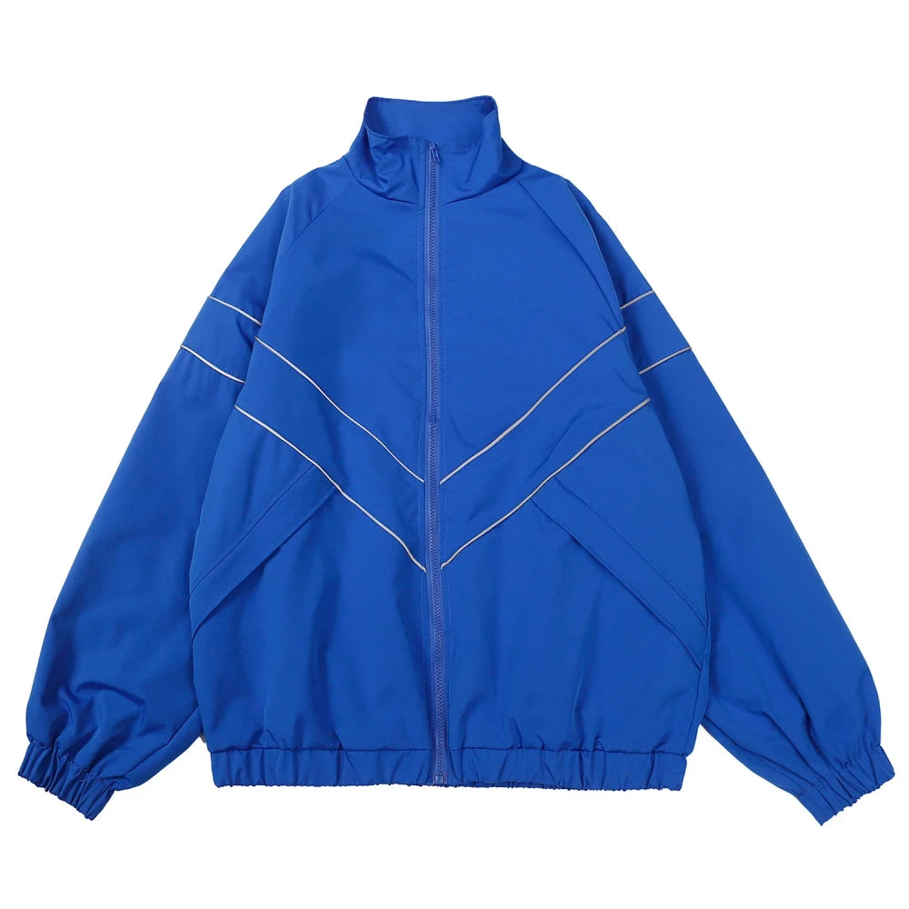 Reflective Stripe Windbreaker Jacket