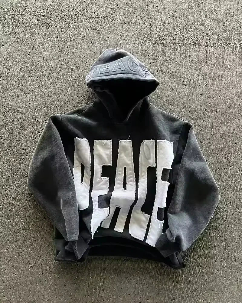 Printed Zipper Hoodie