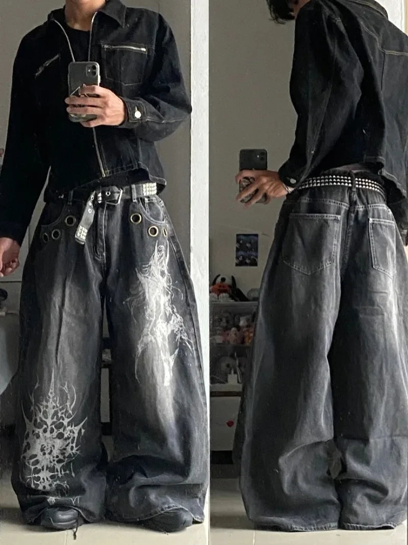 Men's Y2K Wide Leg Jeans