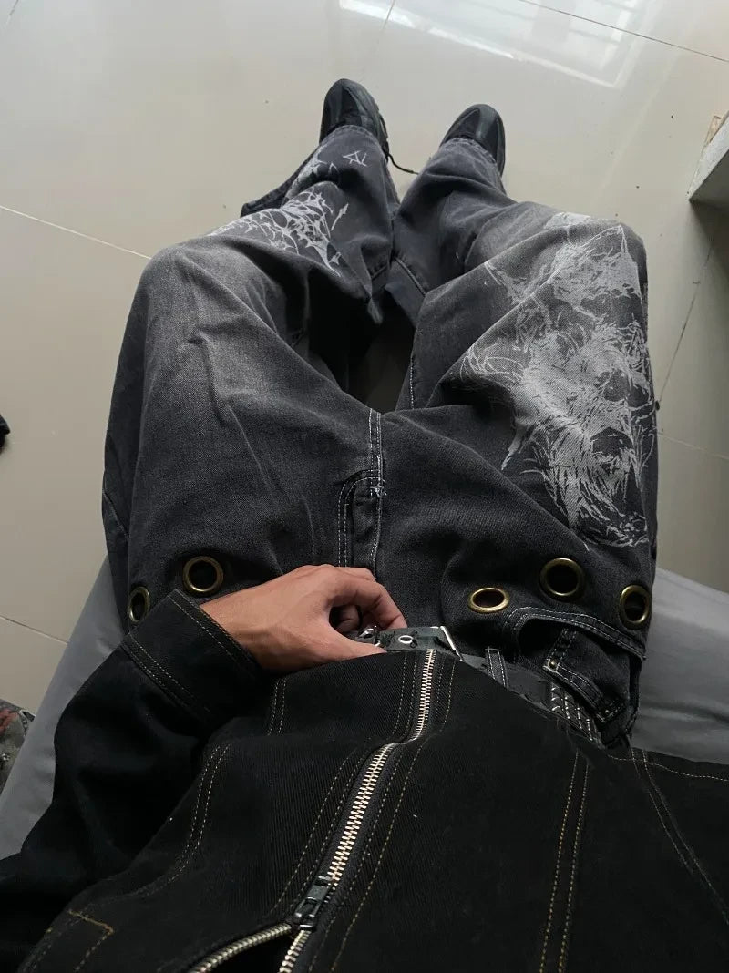Men's Y2K Wide Leg Jeans
