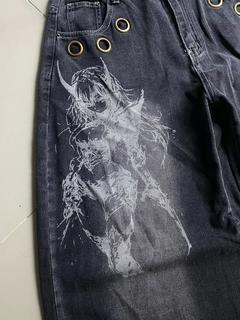 Men's Y2K Wide Leg Jeans